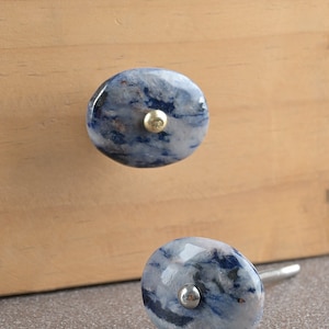 Natural Blue Gemstone Cabinet Knobs Set – Luxury Kitchen Drawer Pulls, Unique Decorative Furniture Handles