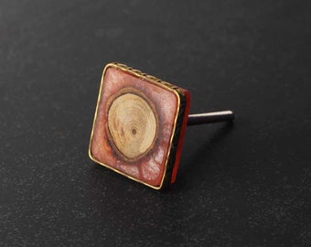 Orange Resin Knob Decorative Hardware Knobs (Sold in Sets)