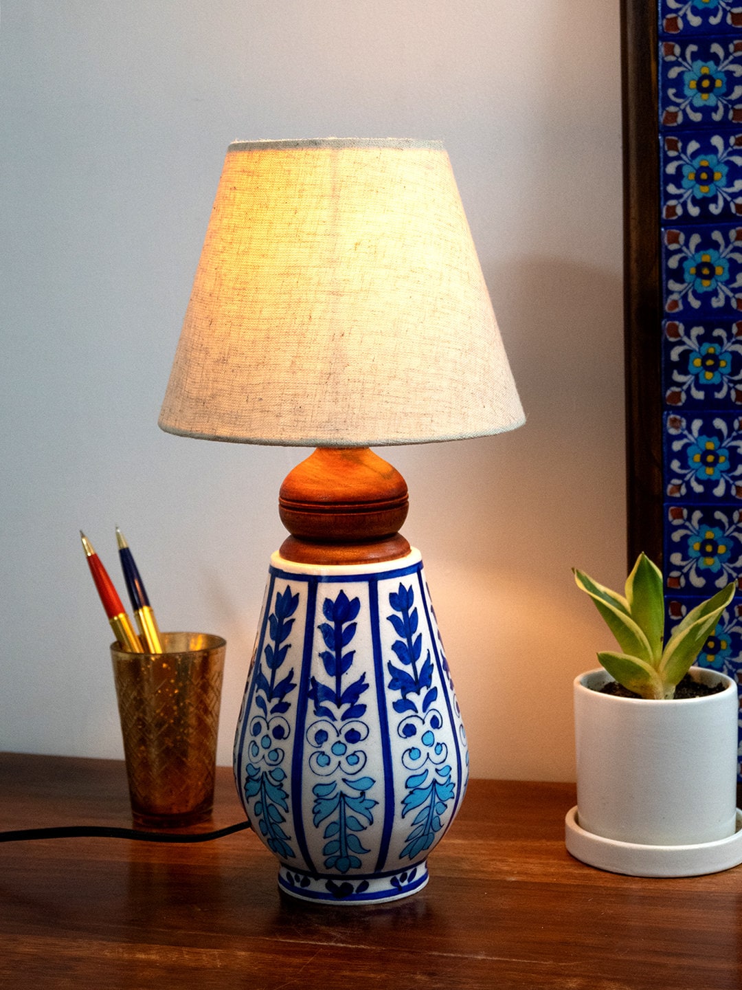 Handmade pottery lamps for cheap sale
