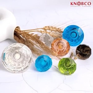 Fused Glass Cabinet Knob Set: Colorful Bubble Drawer Pulls