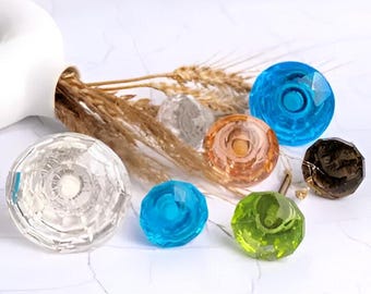 Perilla Home Set Of 8 Crystal Knobs Decorative Glass Knobs - View #8