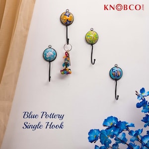 Ganchos de pared de cerámica multicolor hechos a mano: percheros redondos para toallas, bufandas y llaves, ganchos decorativos de colores para la entrada o el baño.