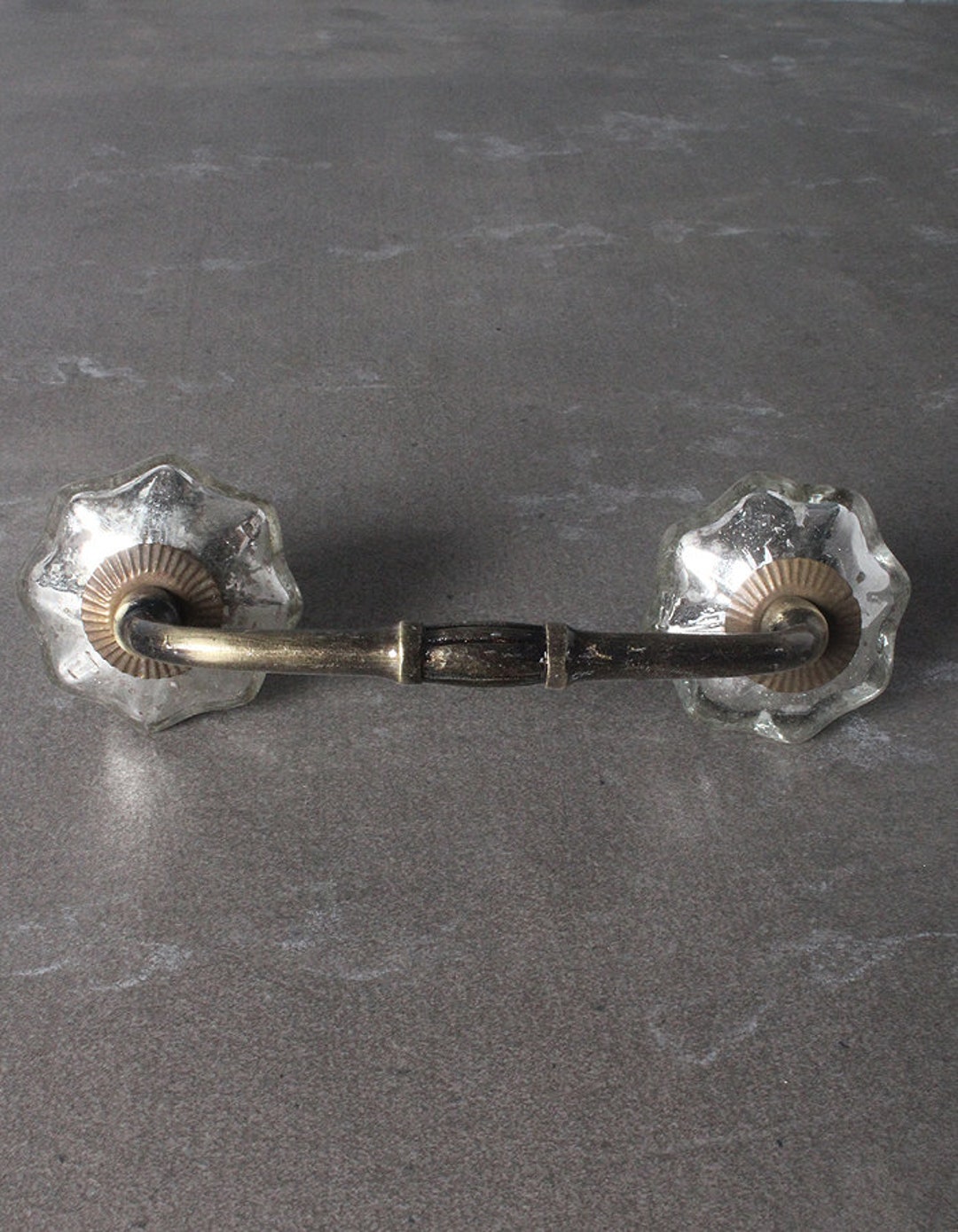 Antique Silver Metallic Mercury Glass Pull sold in Sets Etsy
