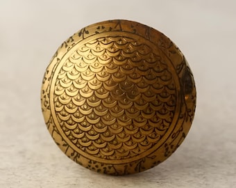 Perilla de latón pulido para gabinete - 1.5 pulgadas - Herrajes para muebles modernos