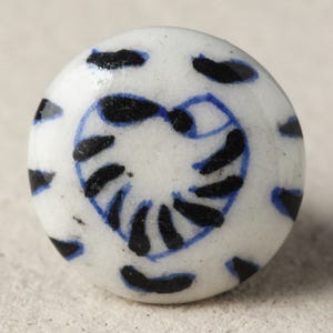 Hand-Painted Black Ceramic Cabinet Knob Set - Unique Home Decor, Artisan Kitchen & Furniture Accents, Stylish Knobs