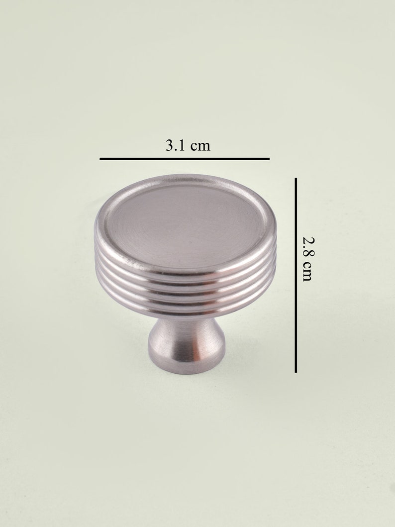 Solid Round Brass Knobs Drawer Knob Pulls Handles Cabinet Door Knob Handle Pull (Sold in Sets) image 2