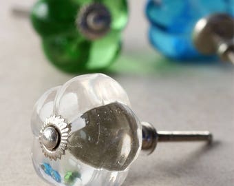 Translucent Glass Melon Drawer Knob