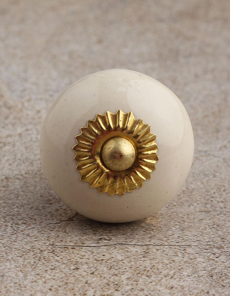Cream Colored Knobs sold in Sets Etsy