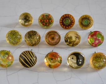 1,6 inch diameter geassorteerde harsknoppen met ronde vorm, decoratieve knoppen handgrepen, meubelbeslag