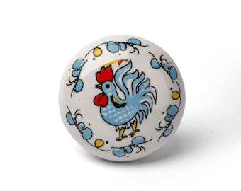 Handmade Hen Design Ceramic Drawer Knob: Kitchen Cabinet Hardware