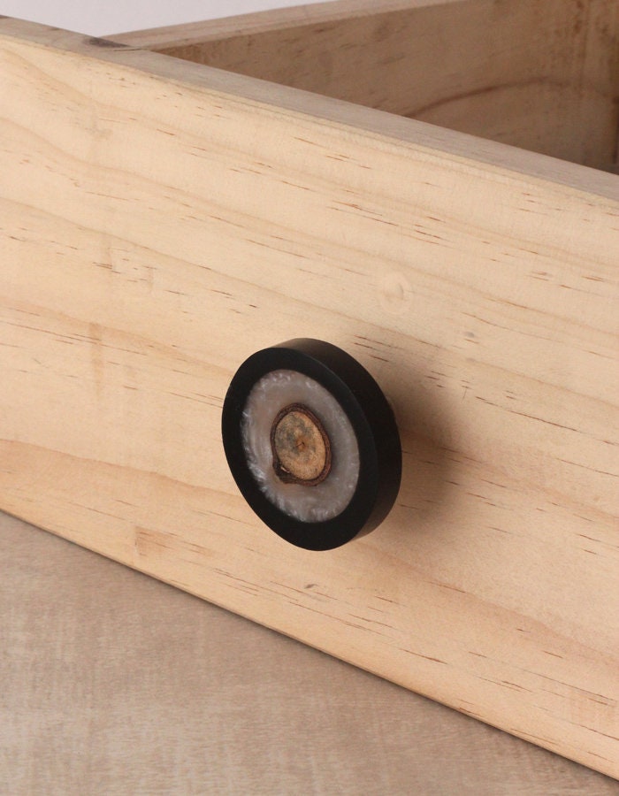 Round Resin and Timber Cabinet Drawer Knob Sold in Sets | Etsy