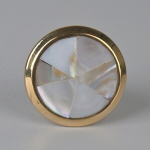 Mother of Pearl Cabinet Knob Brass Round Floral Drawer Pull Cupboard Door Handle Decorative