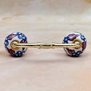 Handmade Multicolor Cabinet Drawer Pull: Hand-Painted Wardrobe Handle
