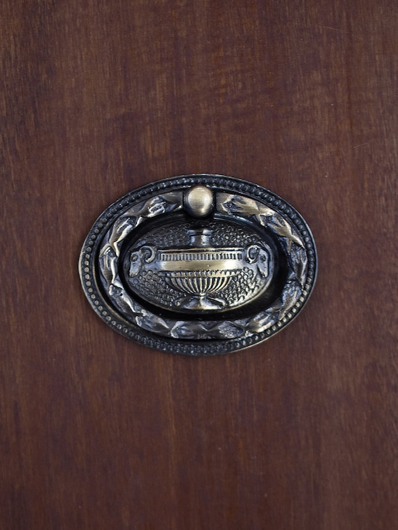 Antique Brass Door Knocker Set: Small Vintage Home Decor