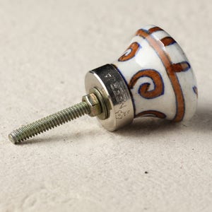 Brown design hand-painted Ceramic Cabinet Knobs Furniture Door Ceramic Knobs Ceramic Knob Sold in Sets Silver