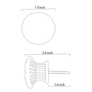 Clear Glass Flower Embossed Knob Medium Sold in Sets image 2