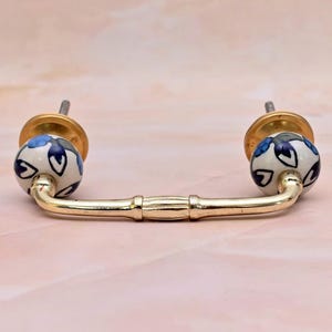 Handmade Multicolor Cabinet Drawer Pull: Hand-Painted Wardrobe Handle