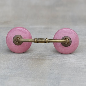 Kitchen Handle Pink Ceramic Round Drawer Pulls for Cabinets & Furniture Modern Kitchen Hardware Decor
