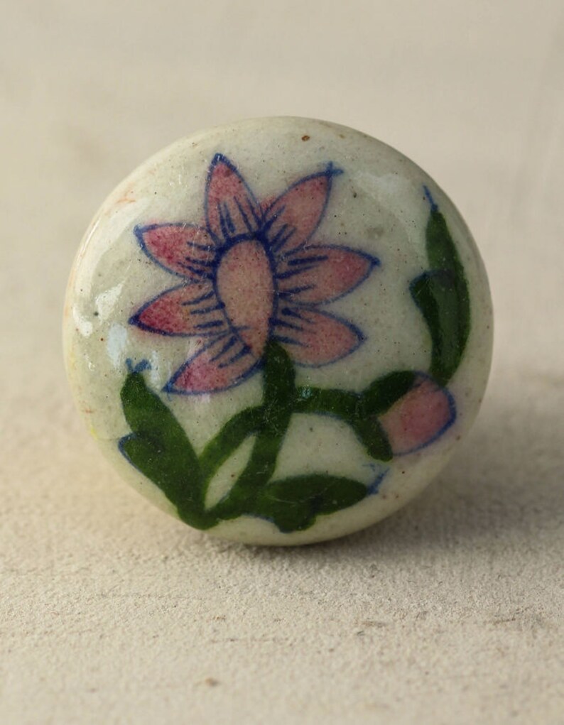 Limited Time Cheap Sale Pink Paisley Hand painted Ceramic Cabinet Knob Sold In Sets Fuji limited-time-cheap-sale-pink-paisley-hand-painted-ceramic-cabinet-knob-sold-in-sets-fuji