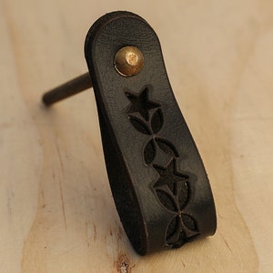 Leather Drawer and Cabinet Pulls - Black Set, Stylish Handles for Furniture & Cabinets, Modern Home Decor Accessories