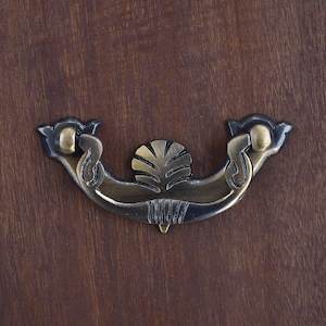 Antique Brass Door Handle Handmade Vintage Style Front Door Decor New Home Hardware