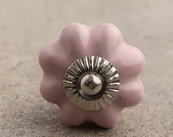 Handmade Pink Ceramic Kitchen Cabinet Knob  | Decorative Furniture Hardware | Home Accent & Gift