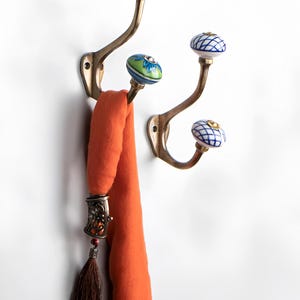 Handmade Ceramic Wall Hanger Vintage Coat Rack Metal Wall Hooks Furniture & Bath Hardware Organizer