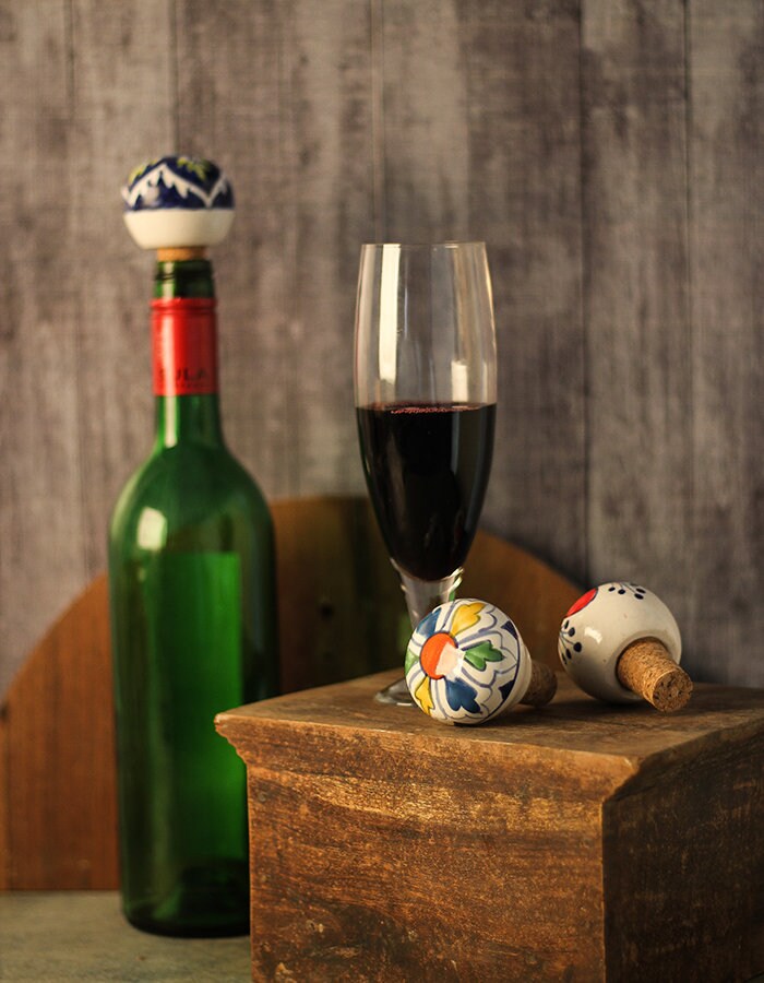 Bico Lot De 3 Bouchons De Bouteille De Vin En Céramique En