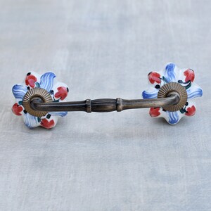 Multicolor Ceramic Melon Cabinet Pull: Decorative Drawer Handle