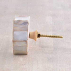 Mother of Pearl Hexagonal Shape Cabinet Knob Big image 3