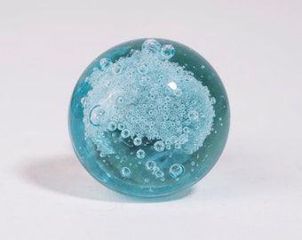 Crystal Turquoise Bubble keukenkastknop (verkocht in sets)