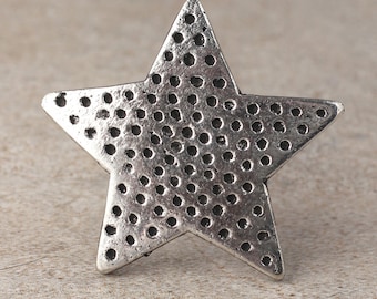 Star Dotted Shape Metal Drawer Knob (Sold in Sets)