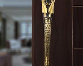 Lion Head Door Handle: Antique Brass Cabinet Pull, Vintage Style