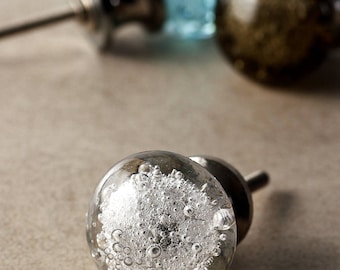Crystalware Bubble Glass Drawer Knobs: Home Cabinet Decor