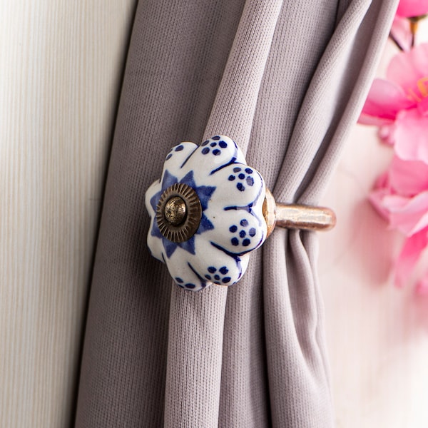 Flower Curtain Tie Back Etsy