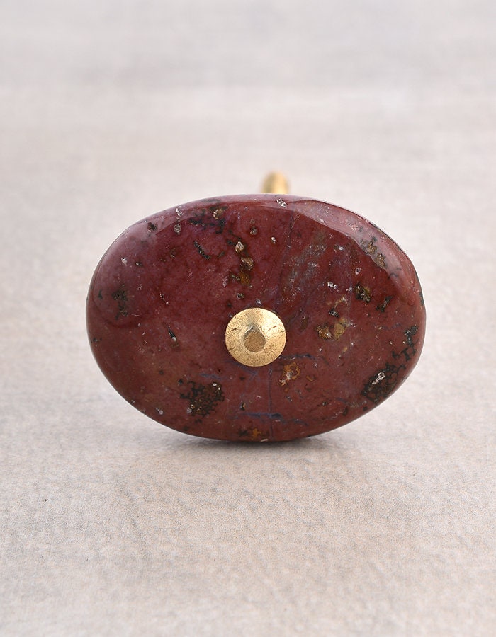 Piedra preciosa Natural Marrón Sombra Muebles Perillas | Etsy