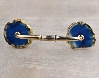 Decorative Assorted Handmade Agate Stone Pulls for Cabinets & Furniture - Natural Unique Hardware Set