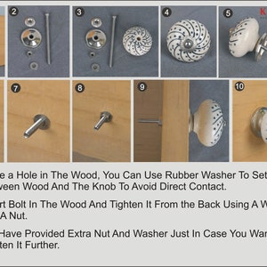Pomos de cajón de cerámica surtidos hechos a mano: decoración rústica multicolor mixta imagen 8
