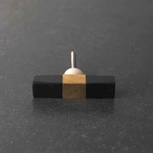 Rectangle Shape Black Resin Drawer Dresser Cabinet Knobs(Sold in Sets)