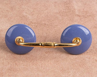 Round Solid Light Purple Color Ceramic Kitchen Handle Drawer Pull (Sold in Sets)