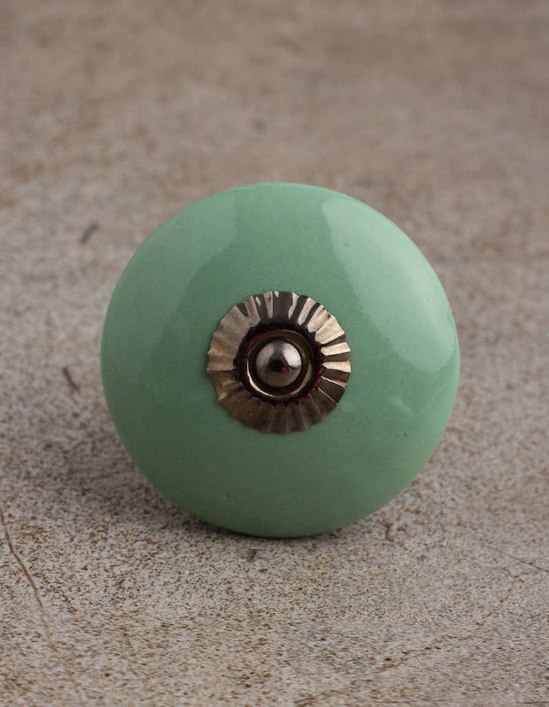Sea Green Door Knobs sold in Sets Etsy