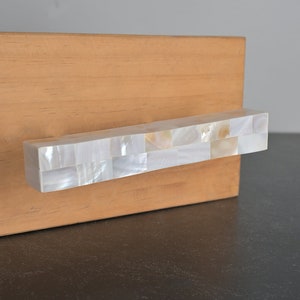 Square Mother of Pearl Cabinet Pulls: Handmade Elegant Hardware