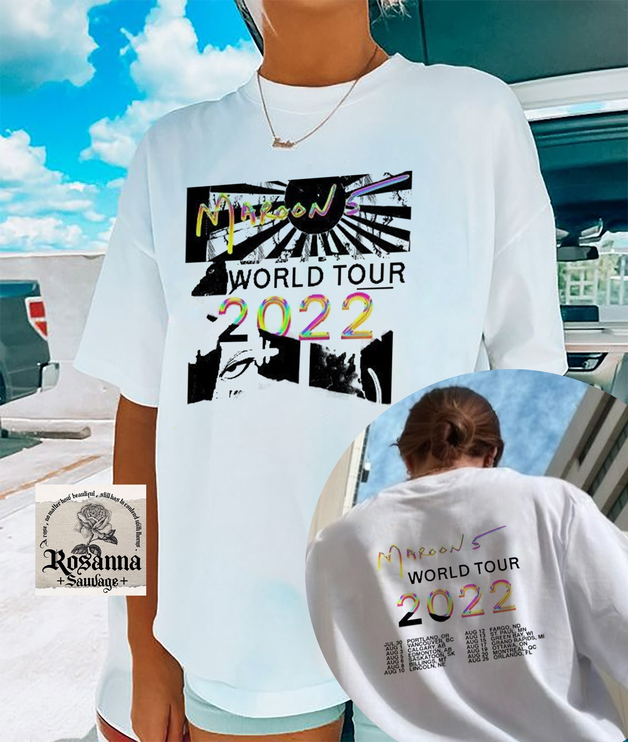 Maroon5 マルーン5 WORLD TOUR 2022 Tシャツ BLACK - タレント