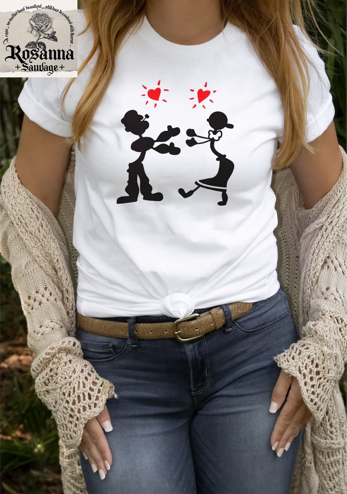 Rachel Green Shirt Popeye and Olive Oyl Shirt Friends Tshirt Etsy Ireland