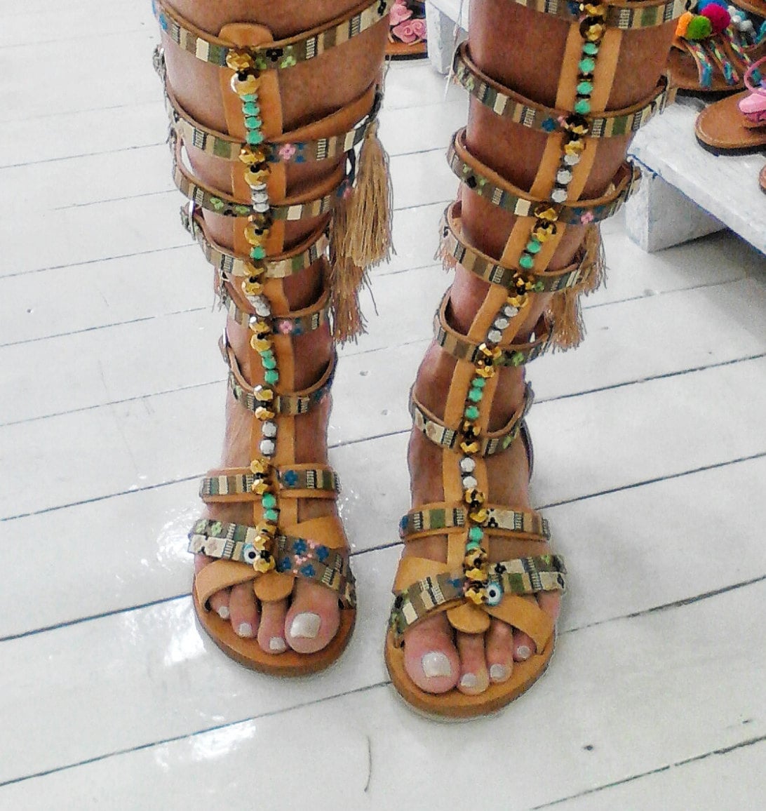 boho strappy sandals