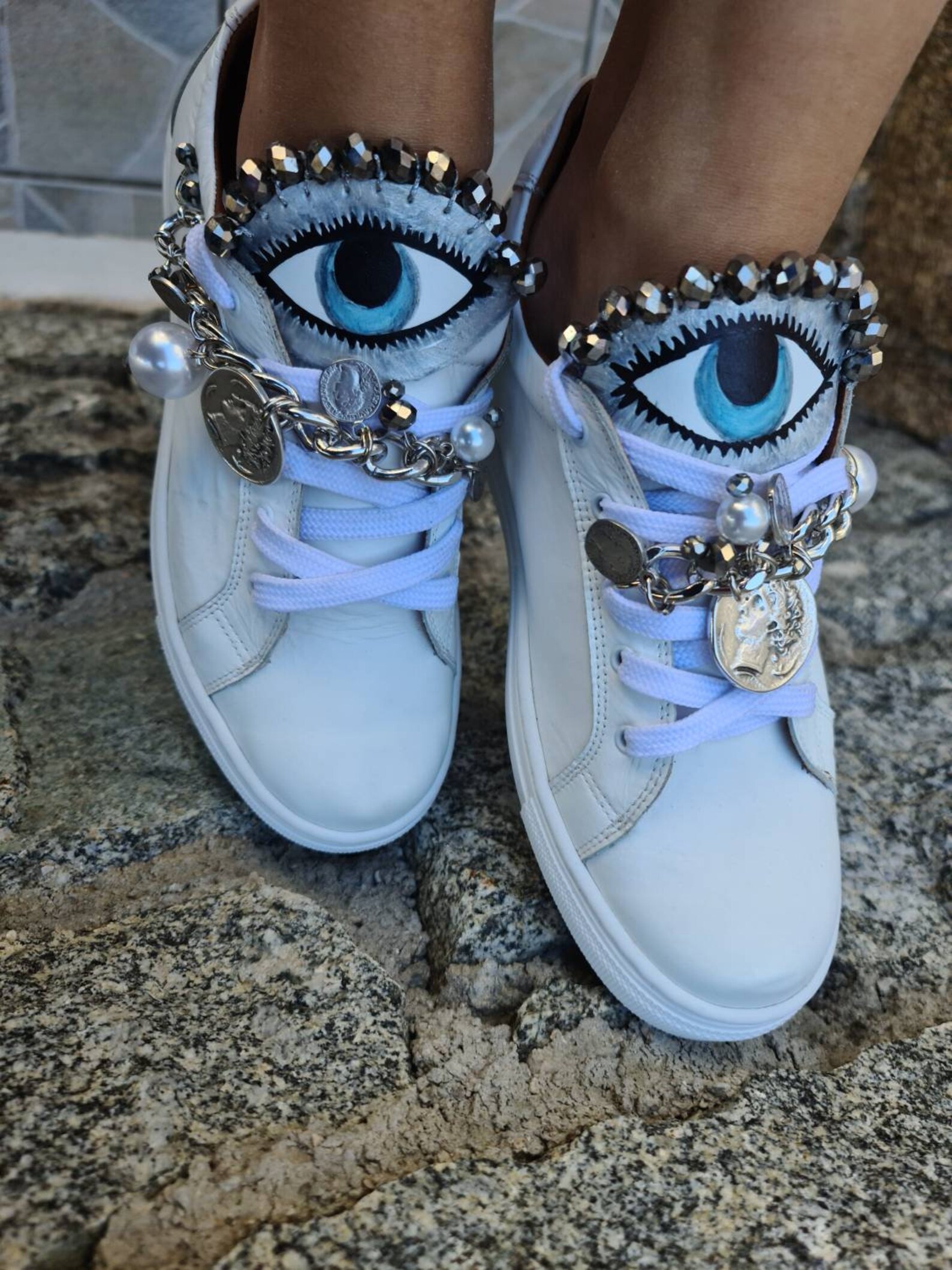 sneakers with eyes on them