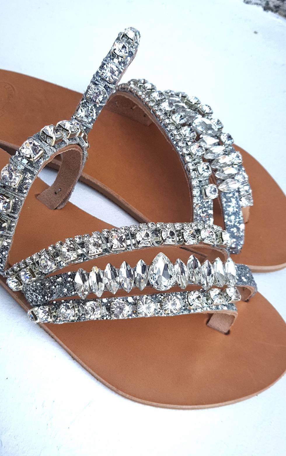 gladiator sparkly sandals