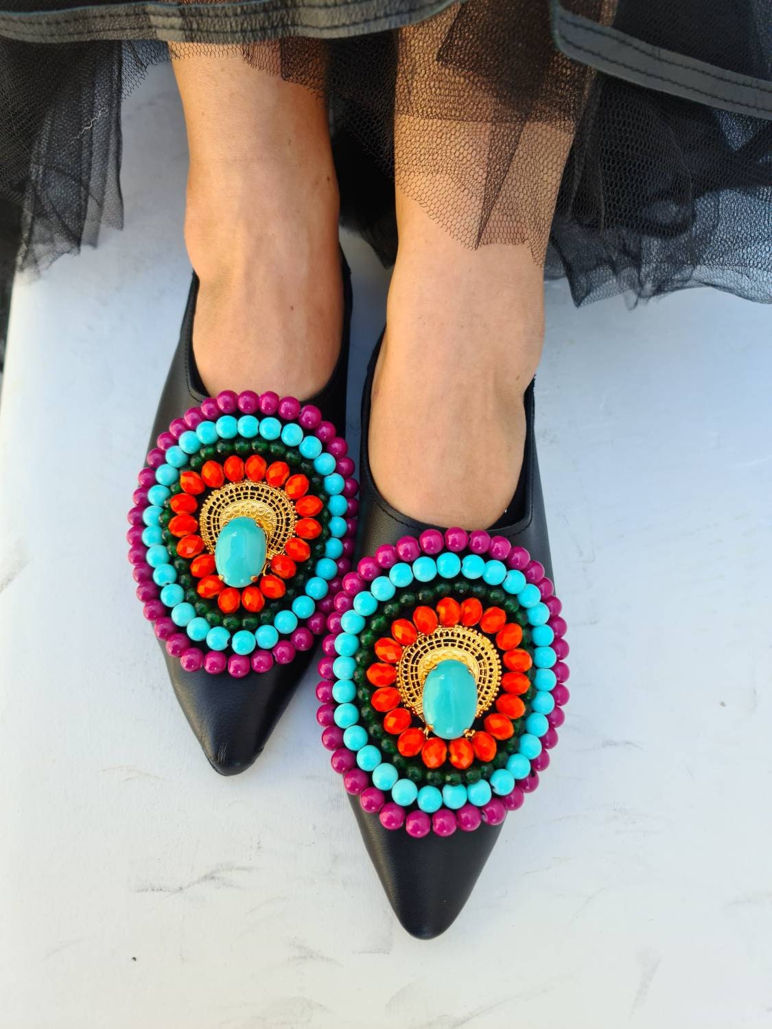 leather boho shoes