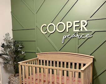 Custom Double Baby Name Sign: Nursery Wall Decor