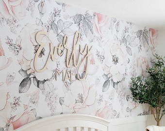 Custom Double Name Sign: Nursery Wall Decor, MDF or Birch
